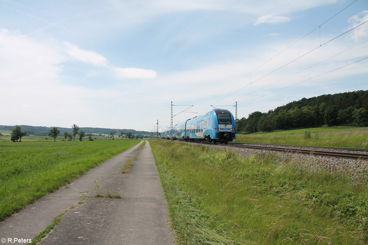 2462 001 als RE80 57217 Würzburg - Treuchtlingen bei Oberdachstetten. 08.06.24