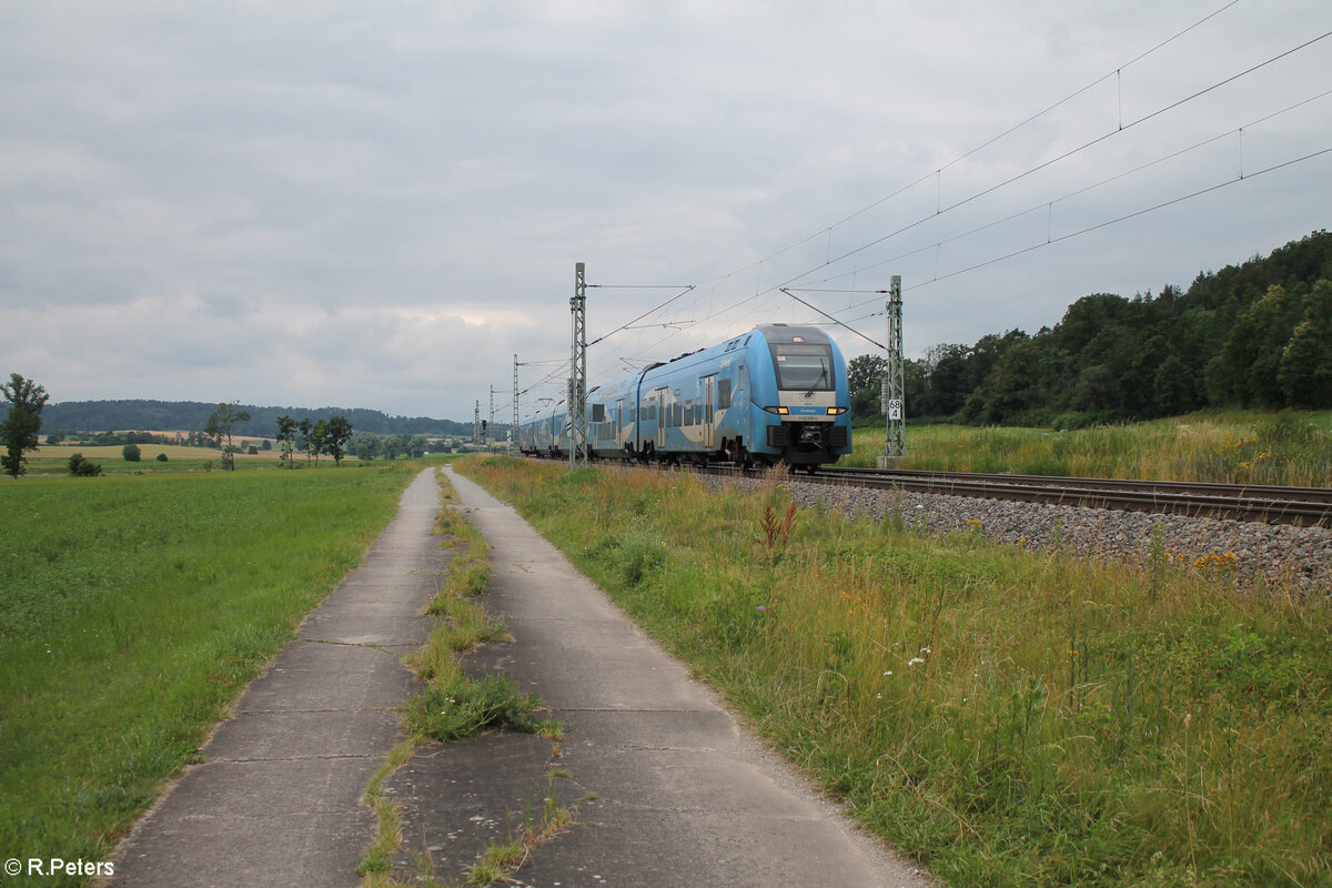 2462 006-4 als RE80 Würzburg - Treuchtlingen bei Oberdachstetten. 02.07.24