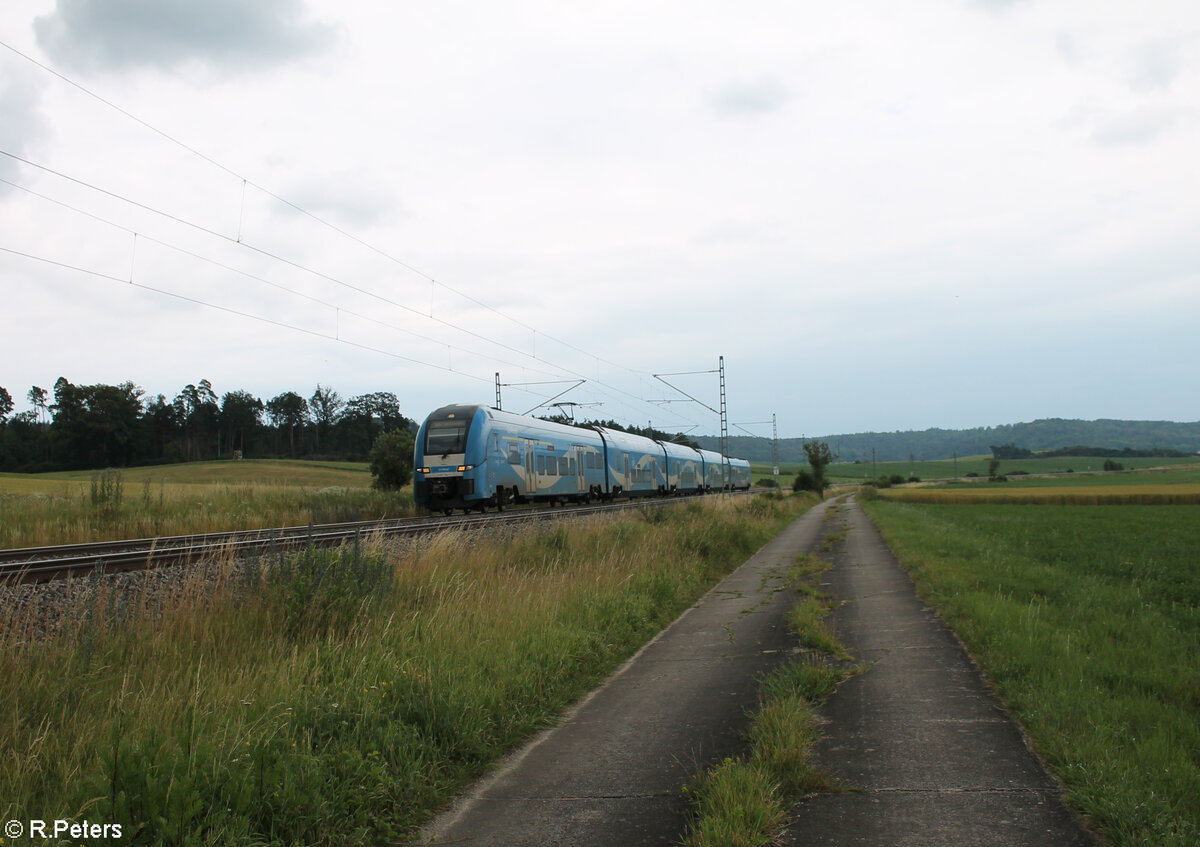 2462 106-2 als RE80 Donauwörth - Würzburg bei Oberdachstetten. 02.07.24