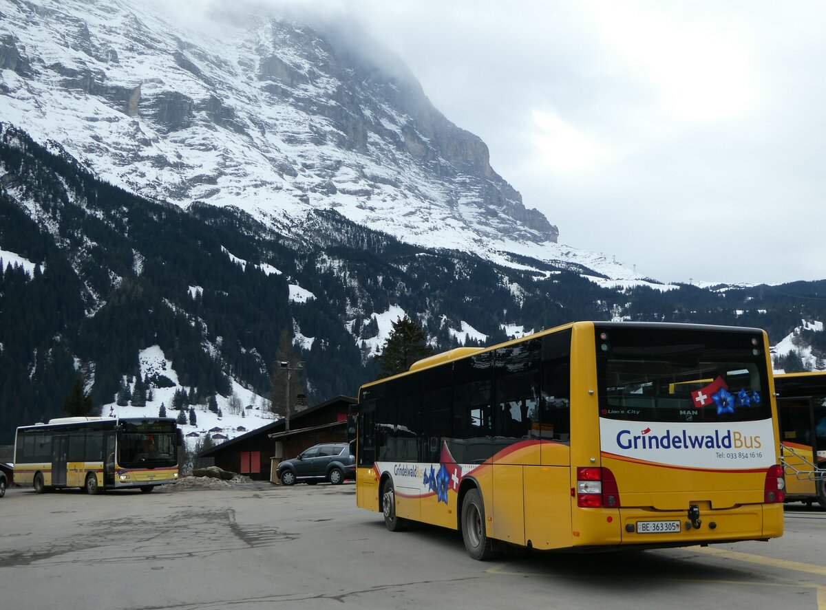 (246'241) - Grindelwaldbus, Grindelwald - Nr. 19/BE 363'305 - MAN/Gppel am 17. Februar 2023 beim Bahnhof Grindelwald