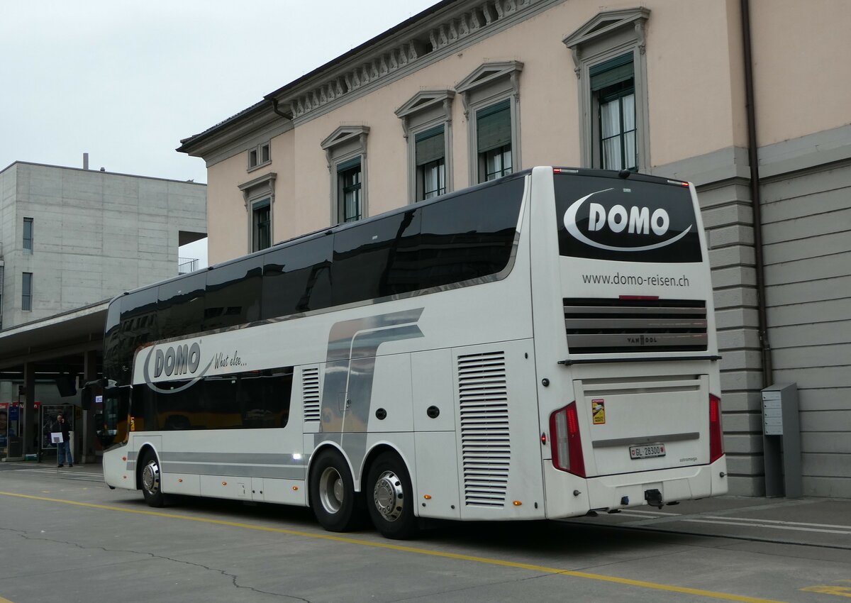 (246'606) - Domo, Glattbrugg - GL 28'300 - Van Hool am 25. Februar 2023 beim Bahnhof Frauenfeld