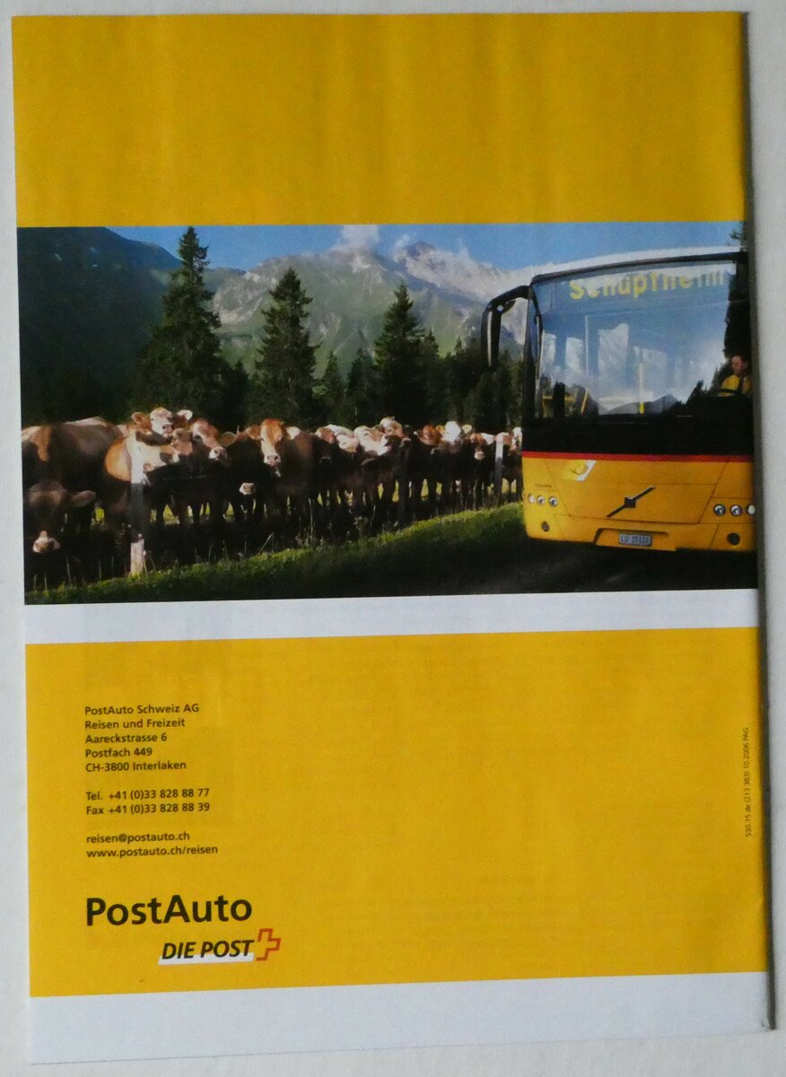 (246'640) - PostAuto-Schweizer Alpen 2007 am 26. Februar 2023 in Thun (Rckseite)