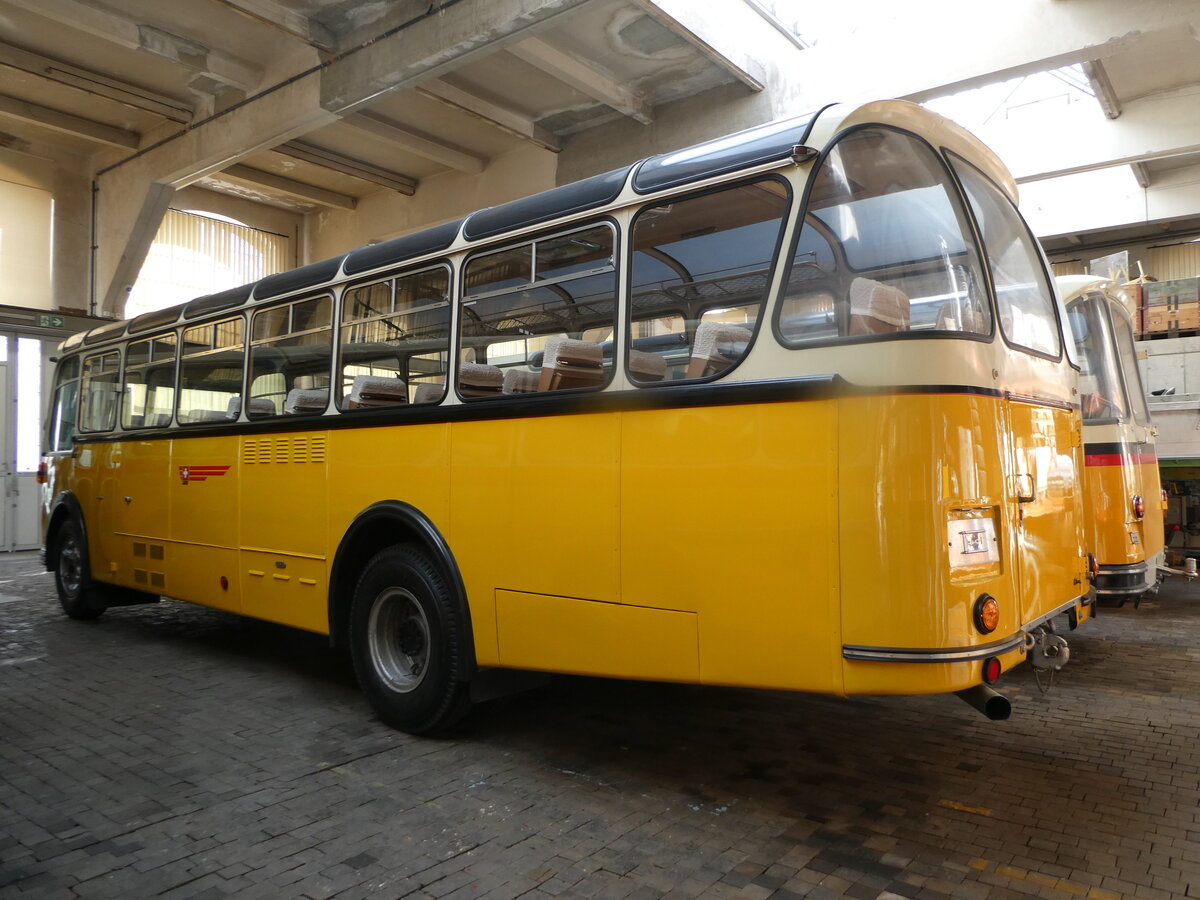 (247'366) - Oldtimer Club Saurer, Arbon - Saurer/Saurer (ex Ryffel, Zrich; ex M+79'500; ex P 24'136; ex P 21'736) am 17. Mrz 2023 in Arbon, Saurermuseum Depot