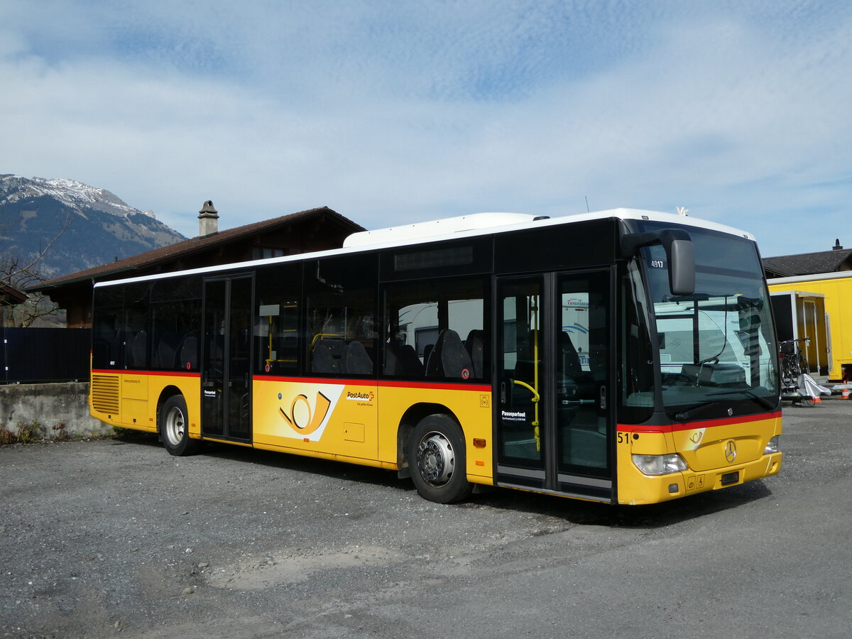 (247'440) - PostAuto Zentralschweiz - Nr. 51/PID 4917 - Mercedes (ex Nr. 29; ex Thepra, Stans Nr. 29) am 18. Mrz 2023 in Sarnen, Garage