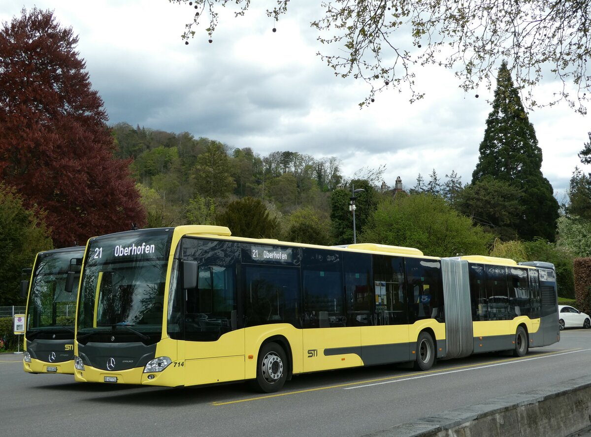 (249'253) - STI Thun - Nr. 714/BE 427'714 - Mercedes am 28. April 2023 bei der Schifflndte Thun