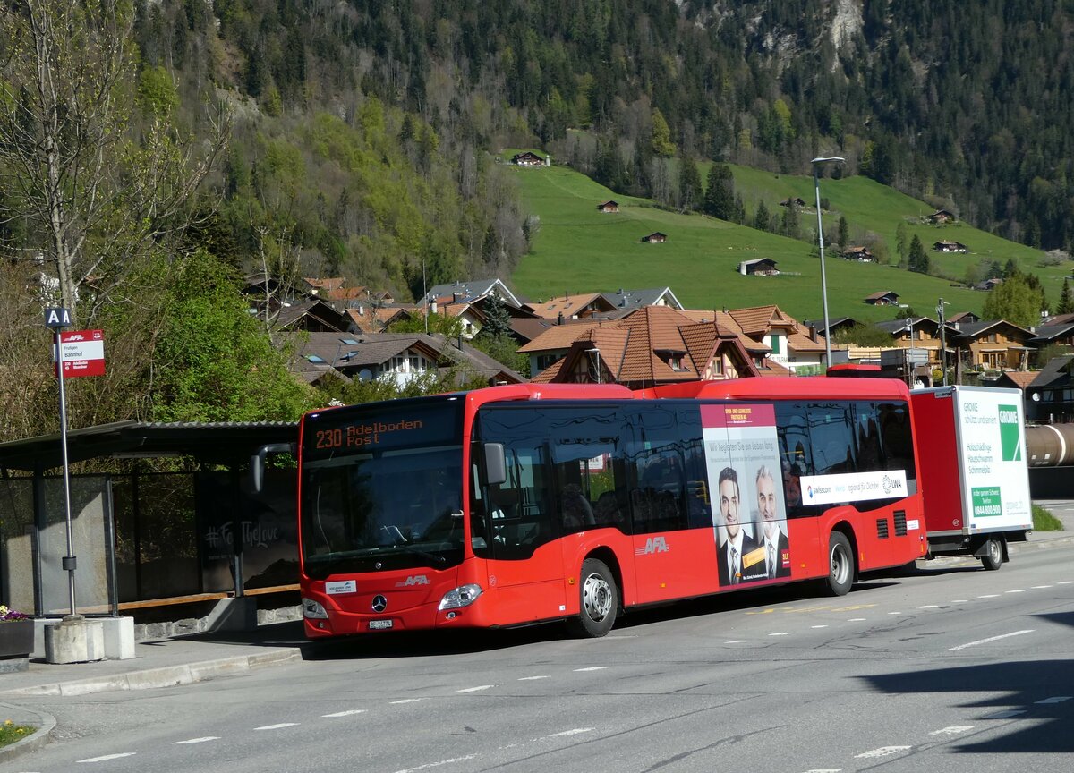 (249'542) - AFA Adelboden - Nr. 95/BE 26'774 - Mercedes am 4. Mai 2023 beim Bahnhof Frutigen