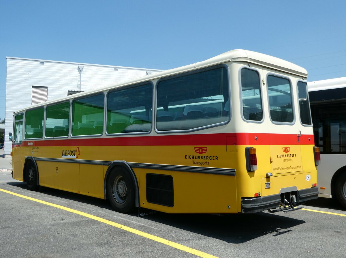 (250'704) - Eichenberger, Bsingen - Saurer/R&J (ex Schlapp, Cottens; ex Ruklic, Schaffhausen; ex Heim, Flums; ex Frigg, Zernez; ex P 24'279) am 29. Mai 2023 in Kerzers, Interbus