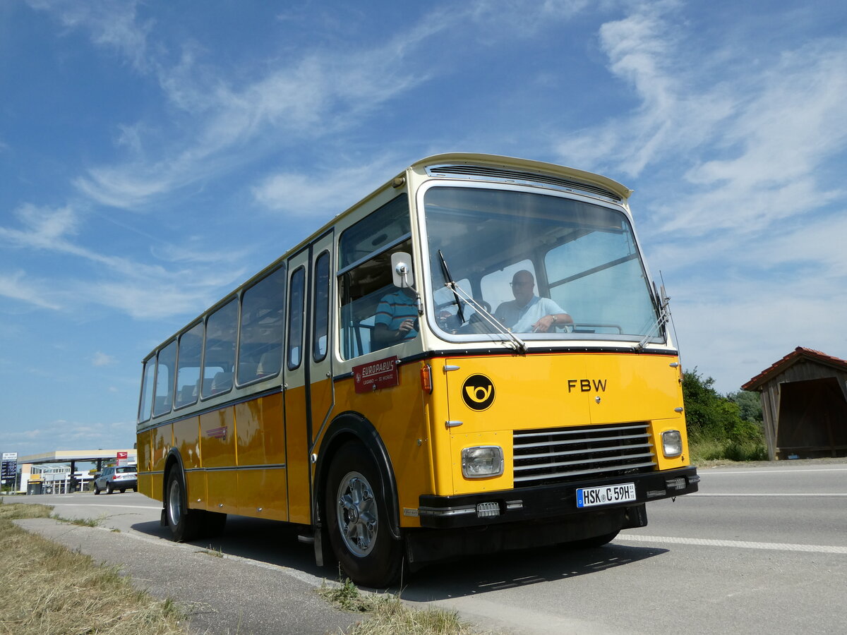 (251'023) - Hahn, Mnchen - HSK-C 59H - FBW/FHS (ex Michels, Schmallenberg; ex FRAM Drachten/NL Nr. 5; ex P 24'184) am 4. Juni 2023 in Goben, Tankstelle