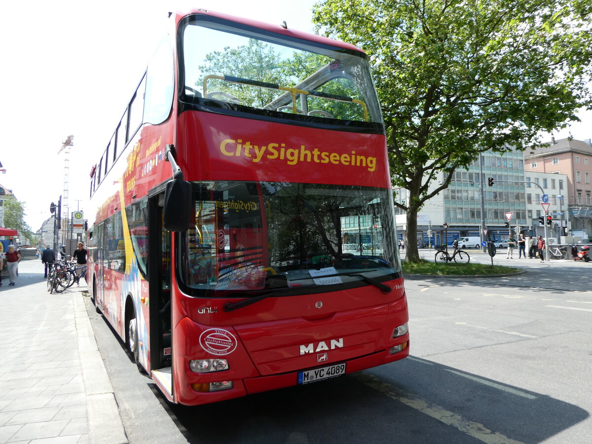 (251'082) - Yellow Cab Verkehrsbetrieb, Mnchen - M-YC 4089 - MAN am 5. Juni 2023 beim Hauptbahnhof Mnchen