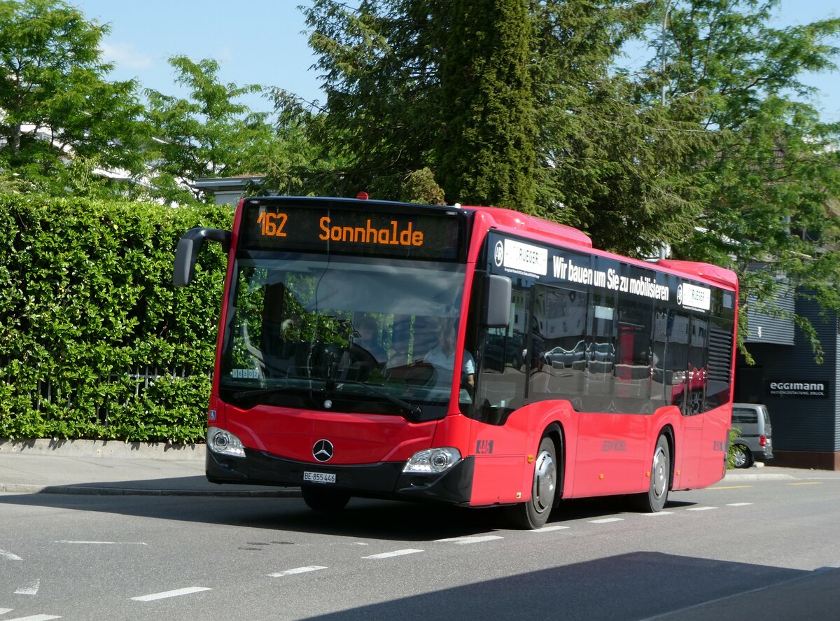 (251'568) - Bernmobil, Bern - Nr. 446/BE 855'446 - Mercedes am 15. Juni 2023 beim Bahnhof Mnsingen