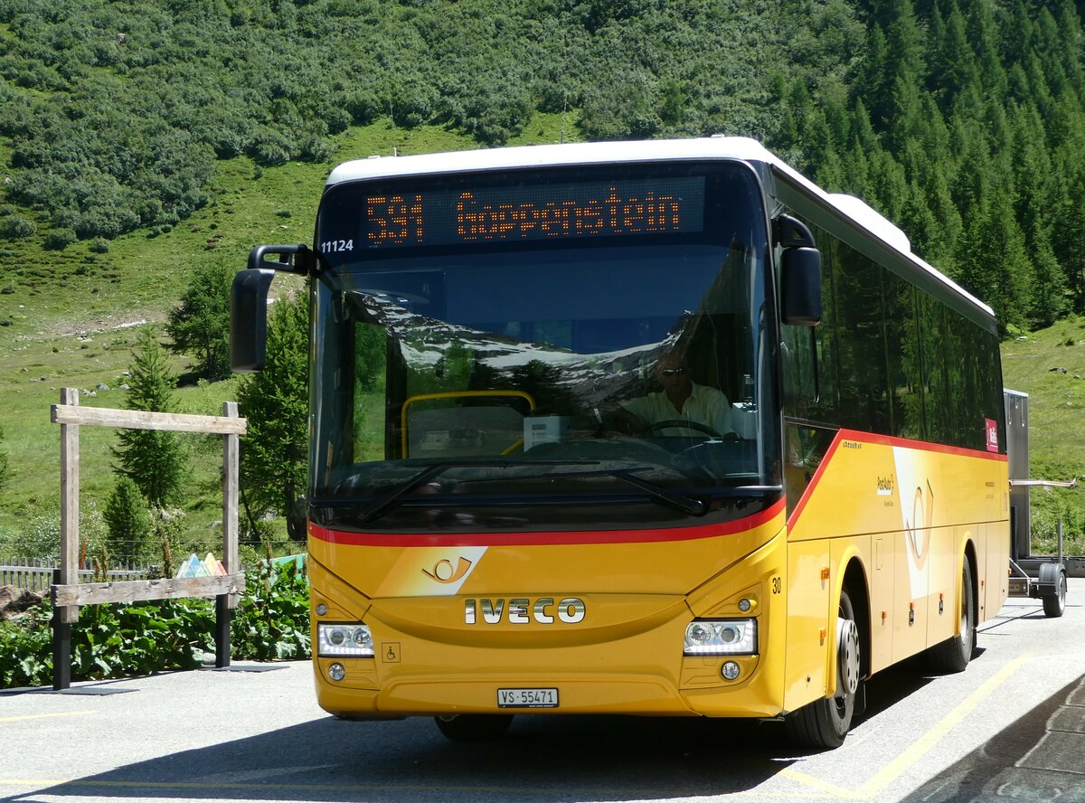 (252'074) - Jaggi, Kippel - Nr. 30/VS 55'471/PID 11'124 - Iveco am 25. Juni 2023 auf der Fafleralp