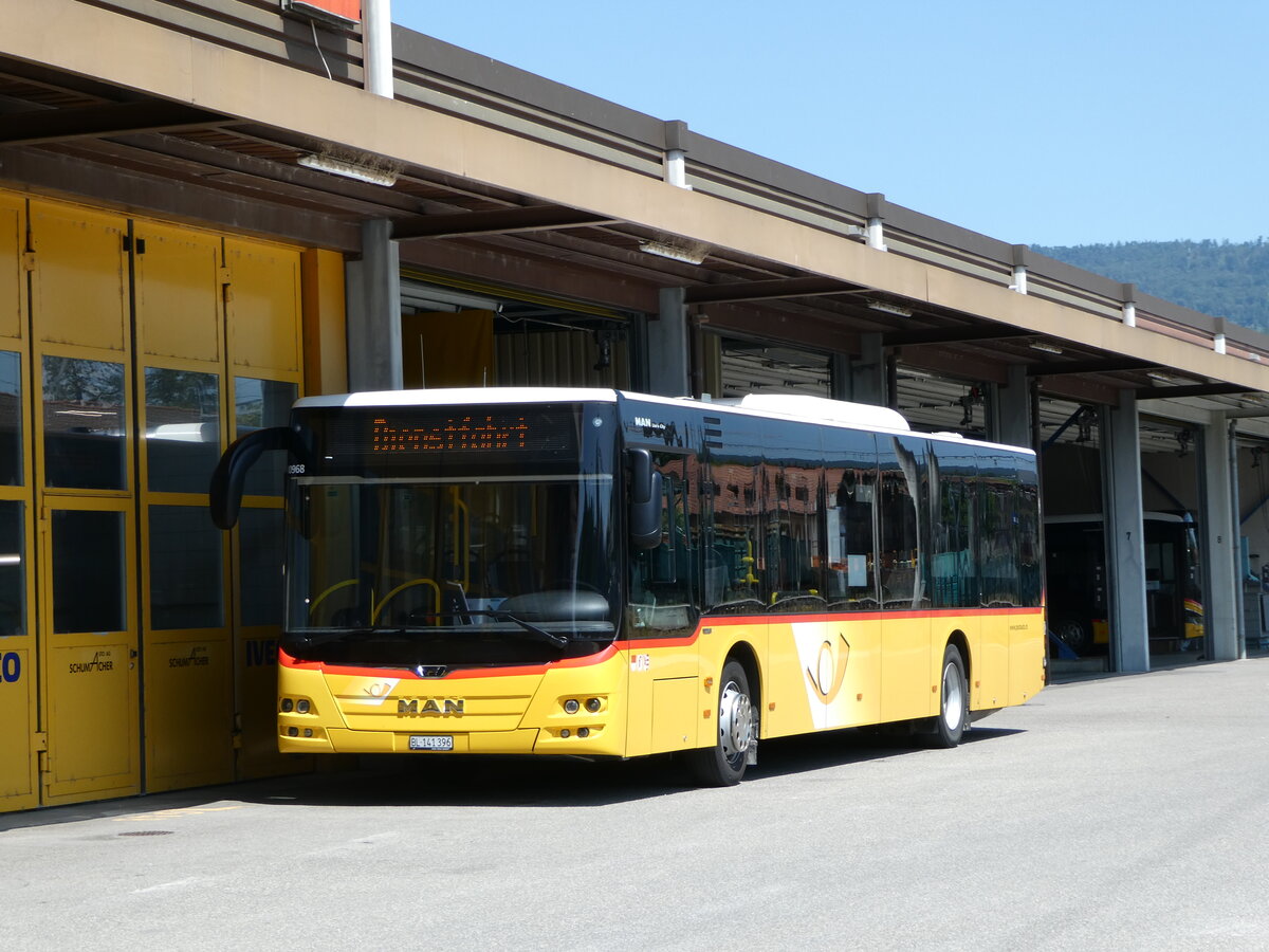 (252'410) - PostAuto Nordschweiz - BL 141'396/PID 10'968 - MAN am 7. Juli 2023 in Laufen, Garage