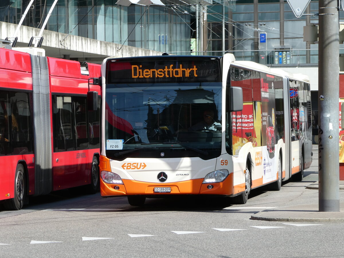 (252'775) - BSU Solothurn - Nr. 59/SO 189'059 - Mercedes am 19. Juli 2023 beim Bahnhof Bern