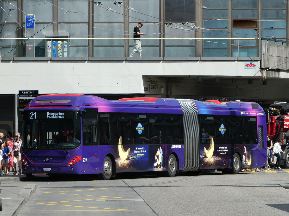 (252'783) - Bernmobil, Bern - Nr. 239/BE 881'239 - Volvo am 19. Juli 2023 beim Bahnhof Bern