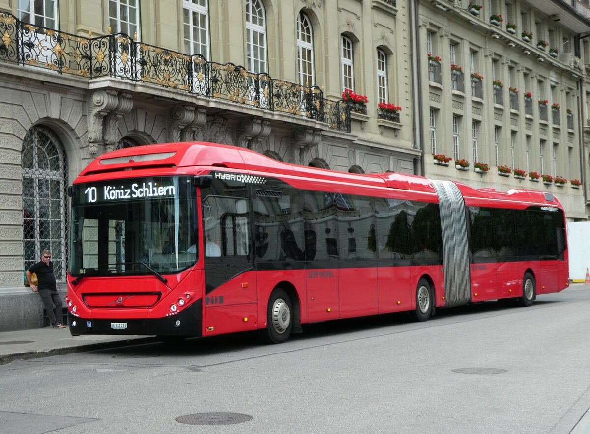 (252'943) - Bernmobil, Bern - Nr. 213/BE 881'213 - Volvo am 24. Juli 2023 in Bern, Bundesplatz