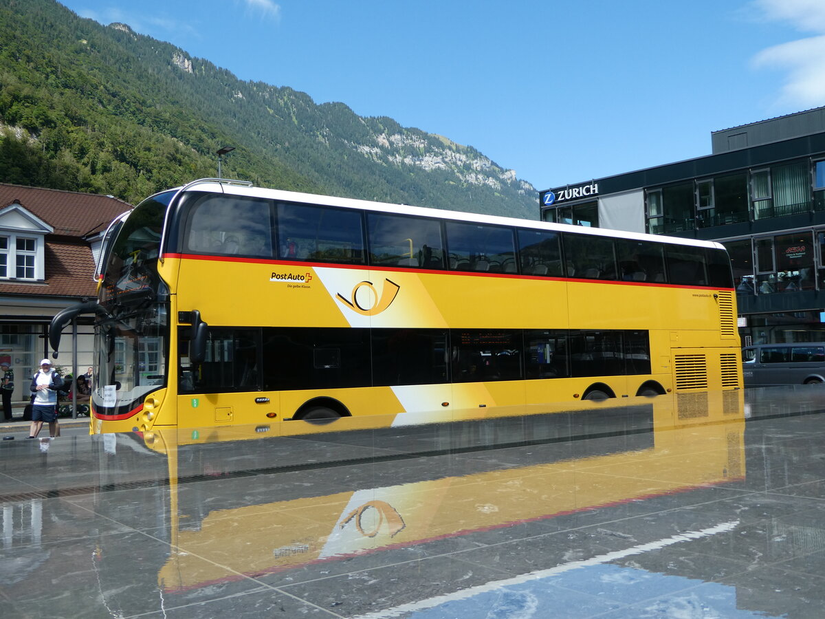 (253'079) - PostAuto Ostschweiz - SG 445'305/PID 10'869 - Alexander Dennis (ex AR 45'267) am 27. Juli 2023 beim Bahnhof Interlaken Ost (Teilaufnahme)