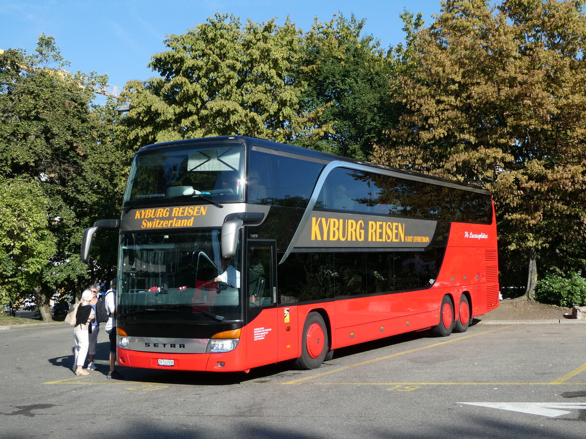 (253'896) - Kyburg Reisen, Effretikon - ZH 743'936 - Setra am 19. August 2023 in Zrich, Sihlquai