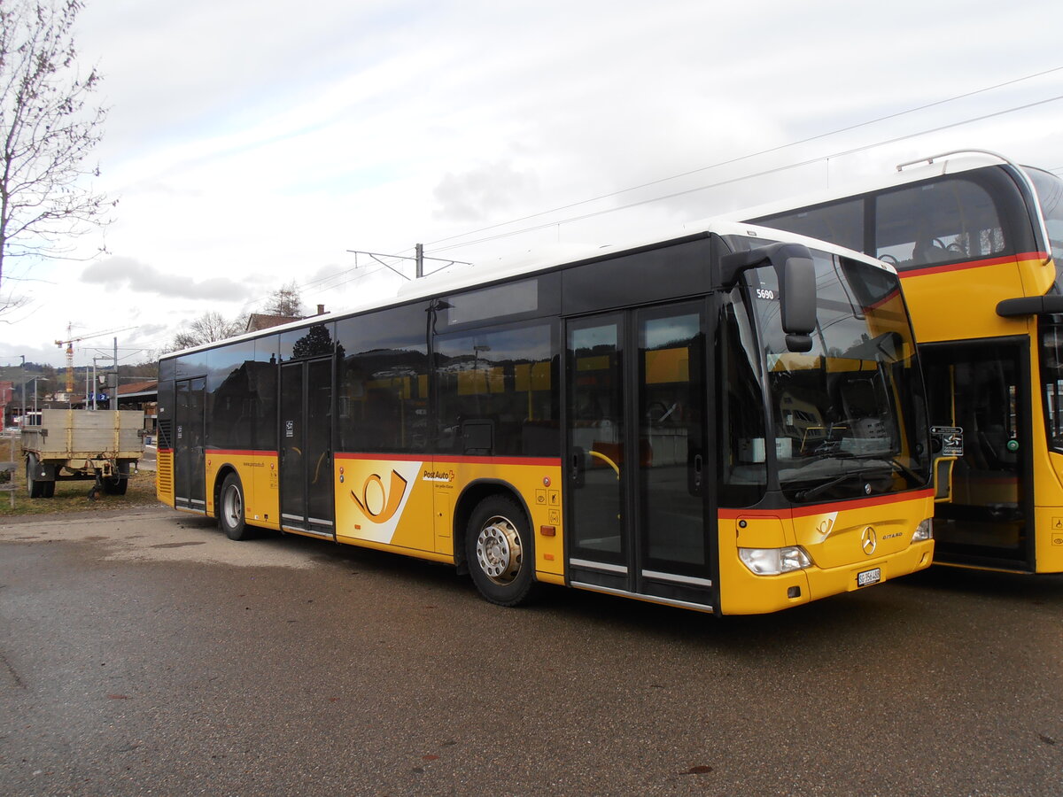 (257'846) - PostAuto Ostschweiz - SG 356'488/PID 5690 - Mercedes (ex Schmidt, Oberbren) am 23. Dezember 2023 in Nesslau, Garage