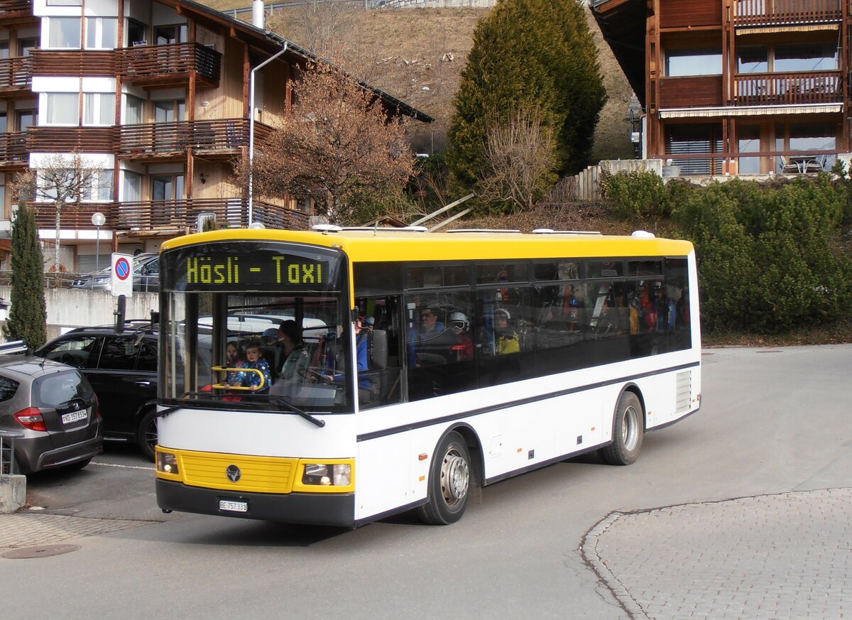 (257'953) - Schaad, Wasserwendi - BE 757'331 - Vetter (ex AVG Grindelwald Nr. 15) am 28. Dezember 2023 in Wasserwendi-Hasliberg, Dorf