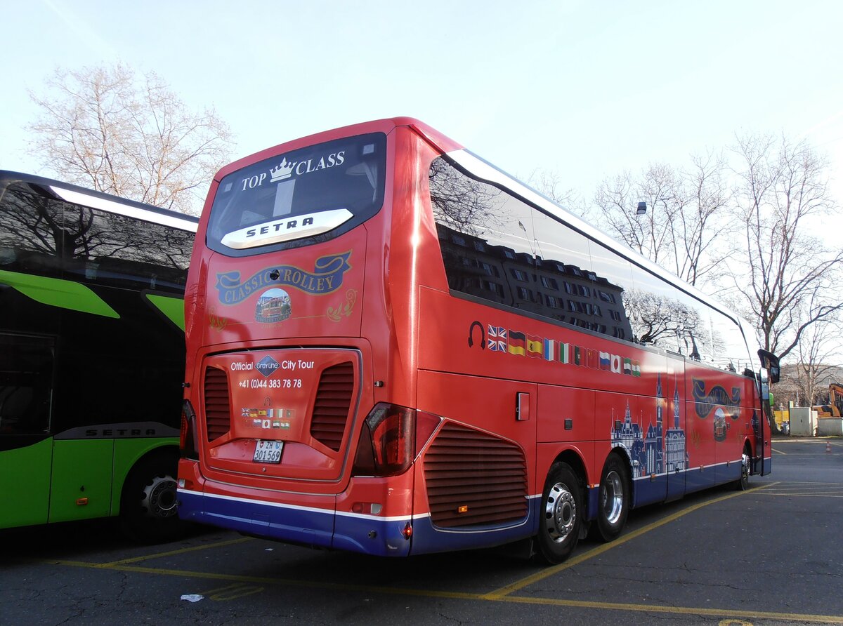 (258'025) - Meier, Zrich - ZH 301'569 - Setra am 30. Dezember 2023 in Zrich, Sihlquai