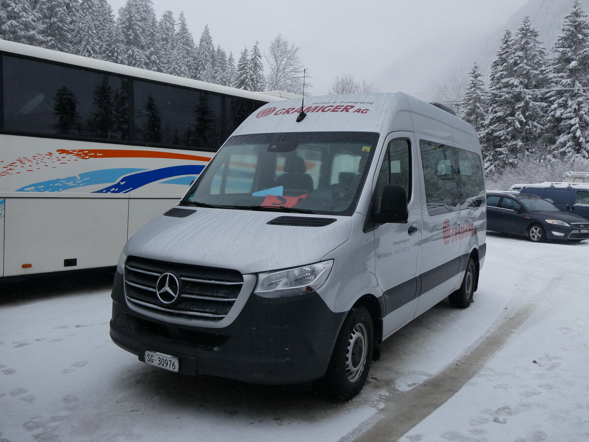 (258'404) - Grmiger, Btschwil - SG 30'976 - Mercedes am 6. Januar 2024 in Adelboden, ASB