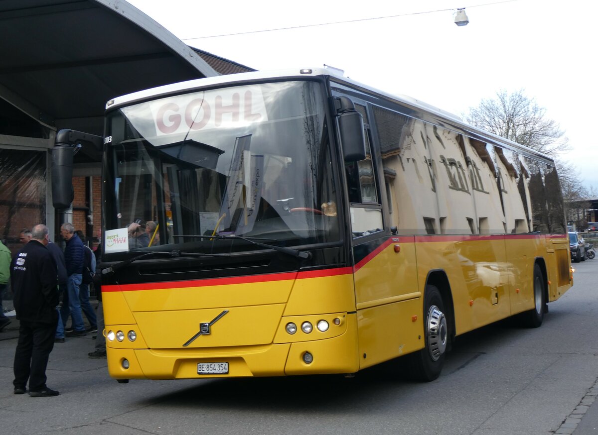 (259'780) - Gohl, Herzogenbuchsee - BE 854'354 - Volvo (ex Rojoma, Schftland; ex Schmidt, Oberbren PID 5103) am 29. Februar 2024 in Thun, Expo