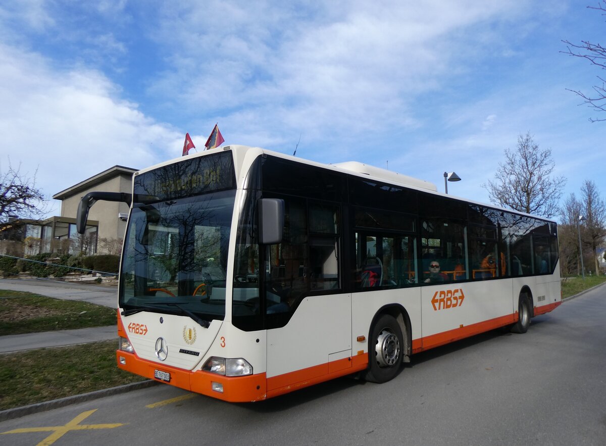 (260'057) - RBS Worblaufen - Nr. 3/BE 767'003 - Mercedes am 3. Mrz 2024 in Worblaufen, Fischrainweg