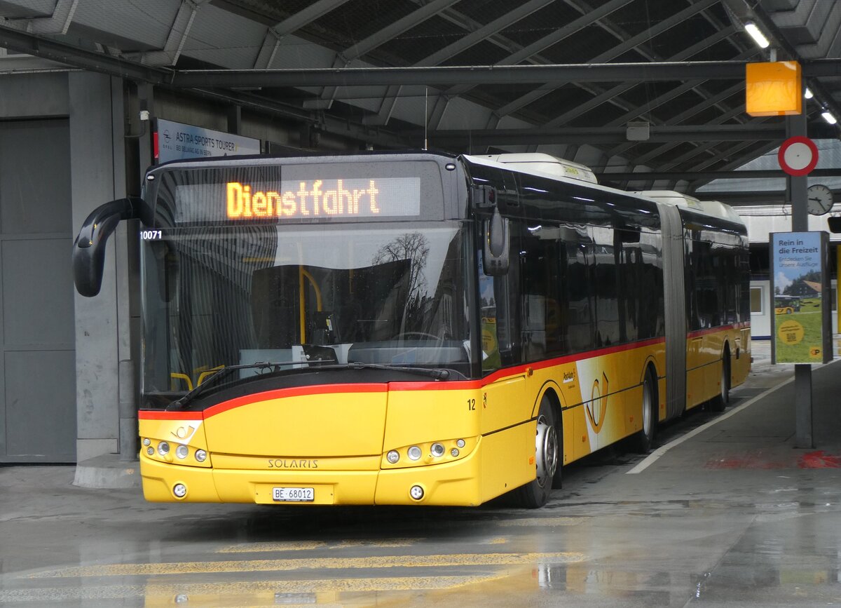 (260'713) - Steiner, Ortschwaben - Nr. 12/BE 68'012/PID 10'071 - Solaris am 28. Mrz 2024 in Bern, Postautostation