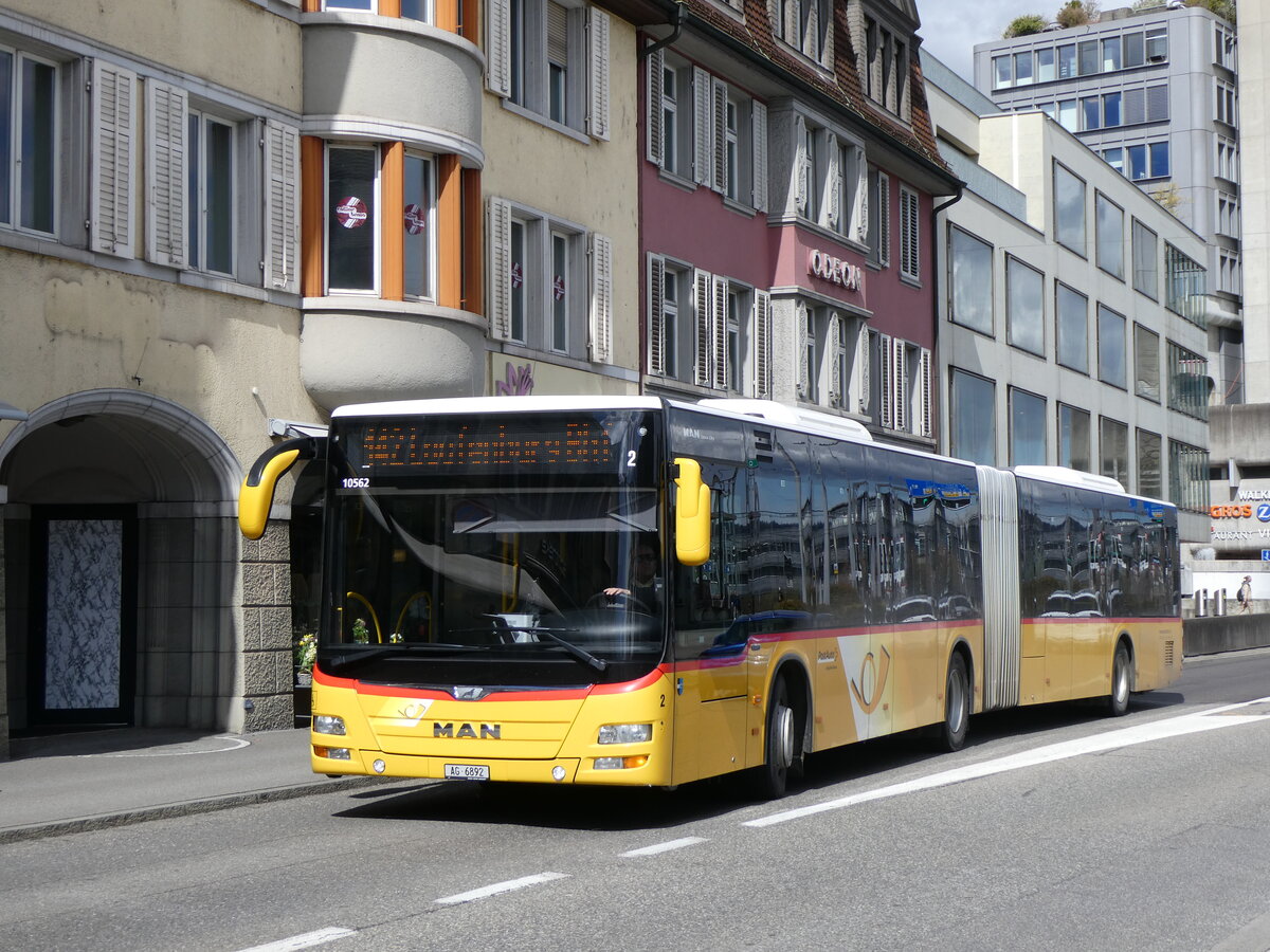 (260'778) - Keller, Hottwil - Nr. 2/AG 6892/PID 10'562 - MAN am 28. Mrz 2024 beim Bahnhof Brugg