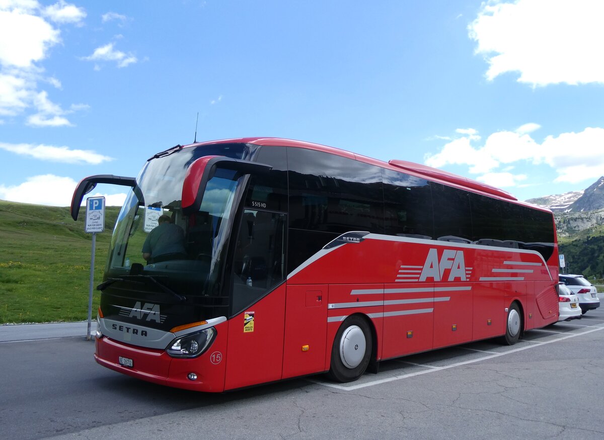 (264'283) - AFA Adelboden - Nr. 15/BE 26'702 - Setra am 2. Juli 2024 in Lukmanier, Passhhe