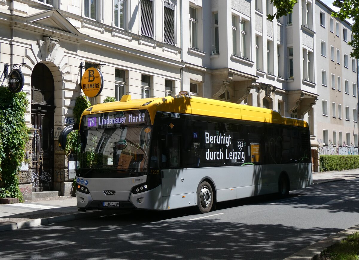 (264'457) - LVB Leipzig - Nr. 12'329/L-DE 1329 - eVDL am 9. Juli 2024 in Leipzig, Karl-Liebknecht-/Kurt-Eisner-Strasse