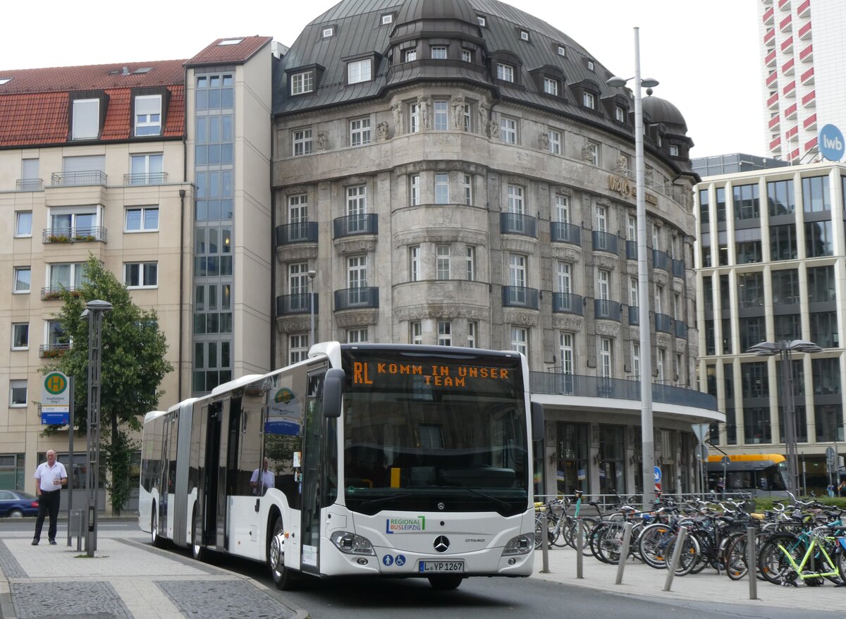 (264'563) - Regionalbus Leipzig, Deuben - L-YP 1267 - Mercedes am 10. Juli 2024 beim Hauptbahnhof Leipzig