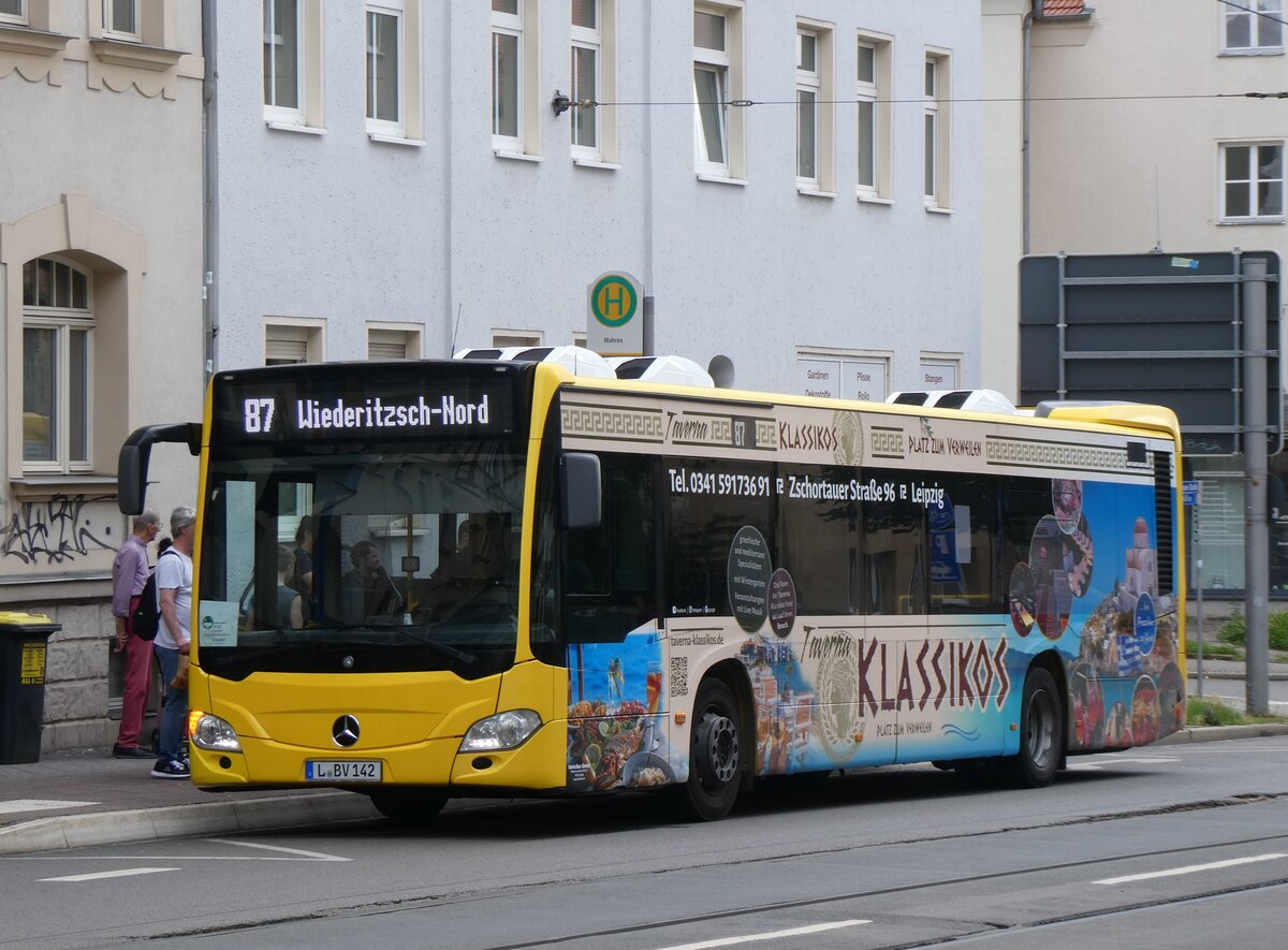 (264'664) - LVB Leipzig - L-BV 142 - Mercedes am 11. Juli 2024 in Leipzig, Wahren