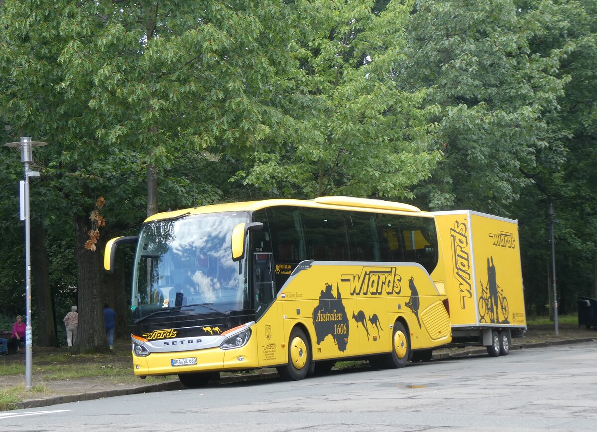 (264'712) - Wiards, Elsfleth - BRA-WL 660 - Setra am 11. Juli 2024 in Leipzig, Vlkerschlachtdenkmal