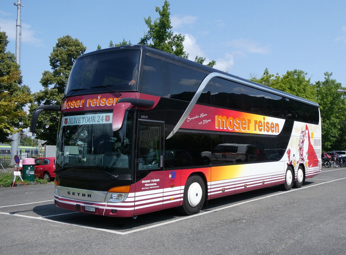 (264'974) - Moser, Flaach - ZH 548'947 - Setra am 24. Juli 2024 in Thun, Seestrasse