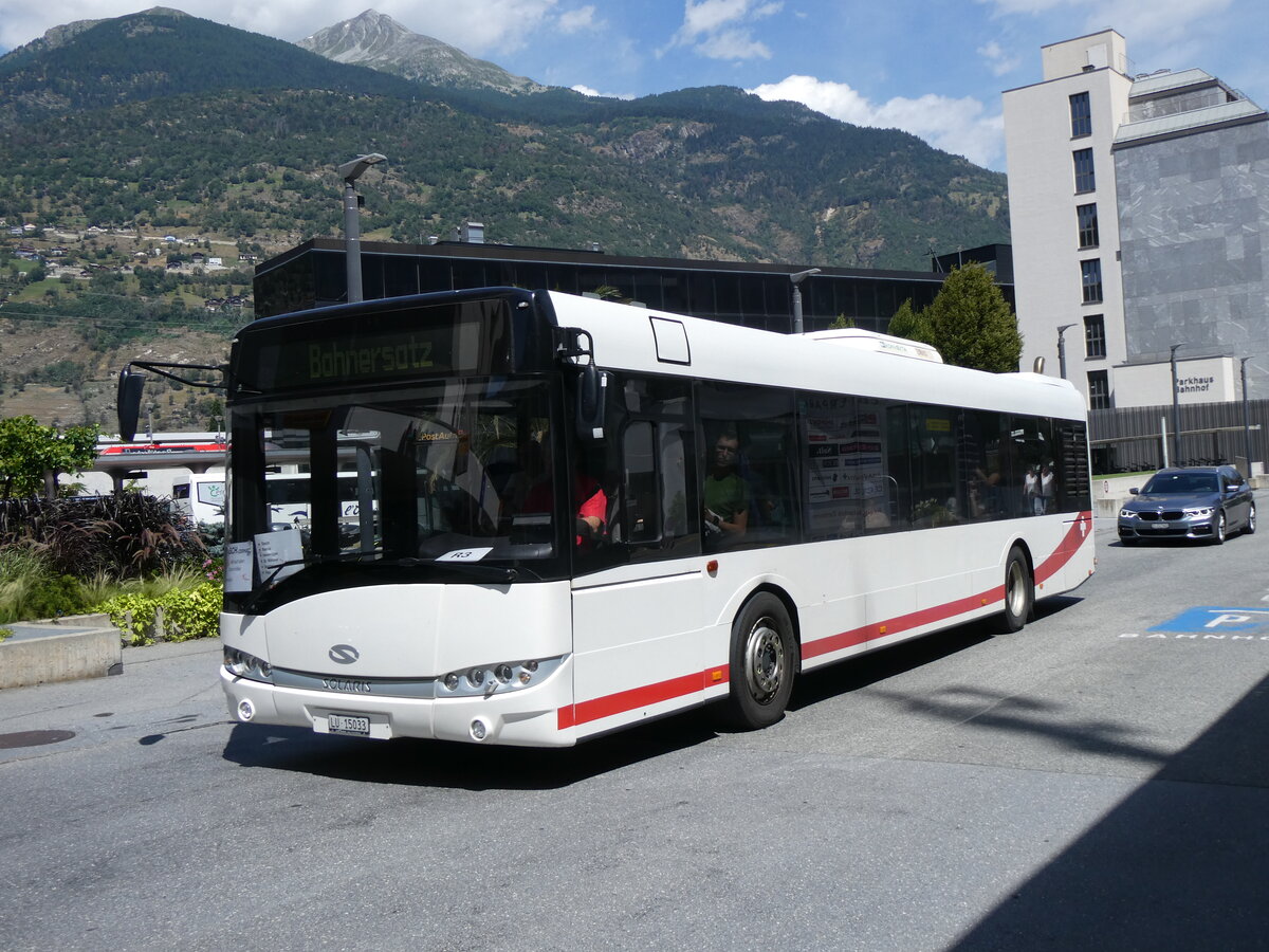 (265'492) - ARAG Ruswil - Nr. 29/LU 15'033 - Solaris am 8. August 2024 beim Bahnhof Visp