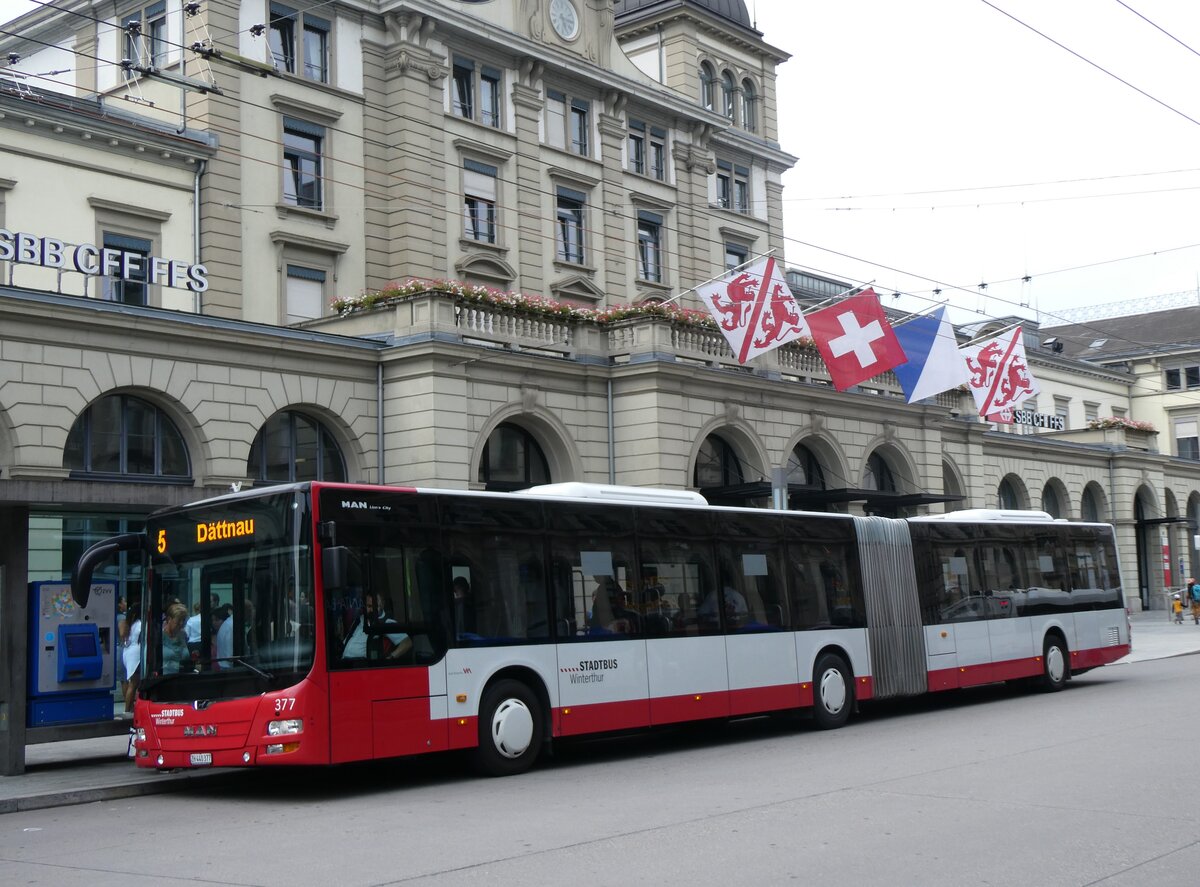 (265'891) - SW Winterthur - Nr. 377/ZH 440'377 - MAN am 17. August 2024 beim Hauptbahnhof Winterthur