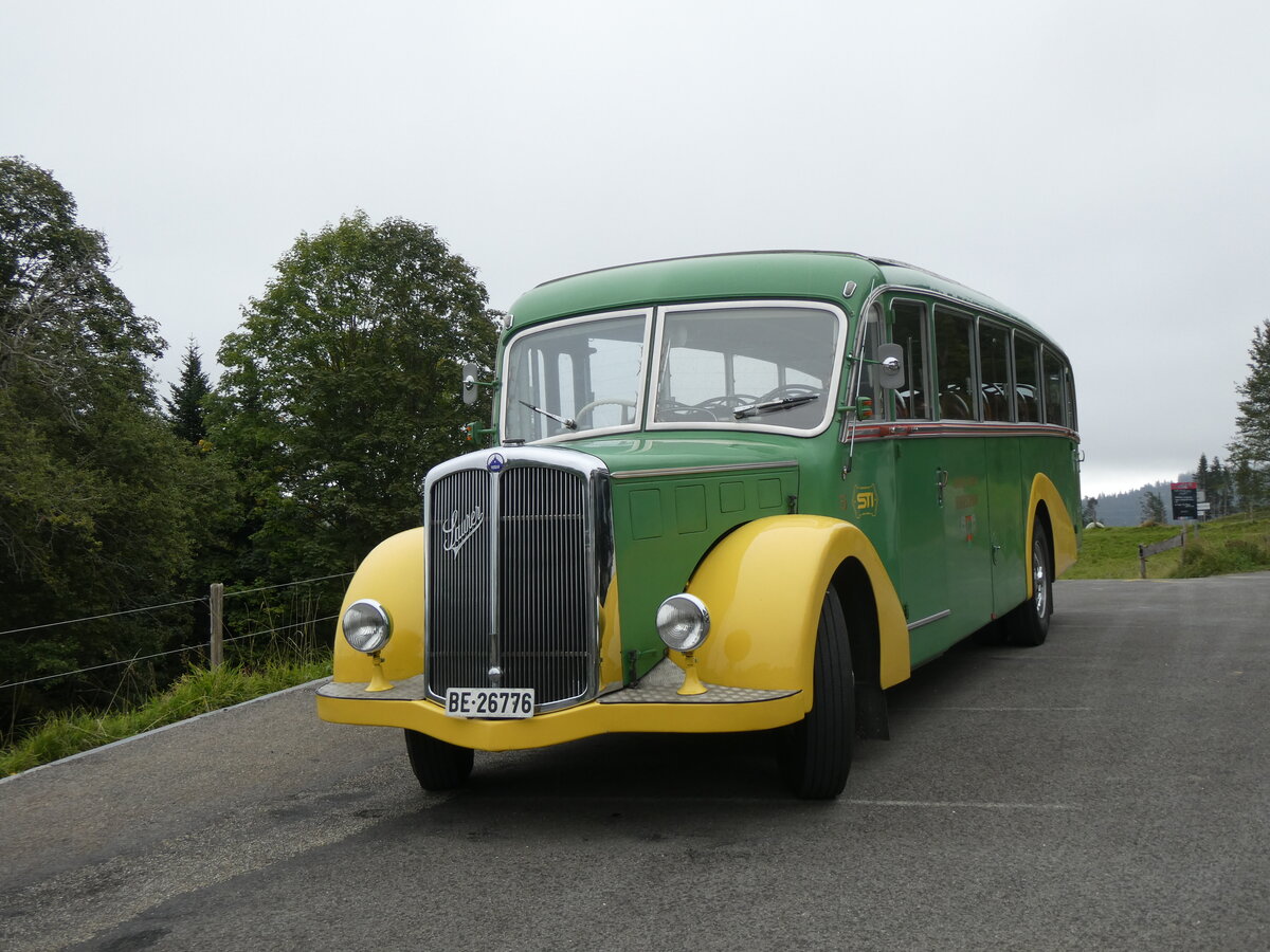 (266'658) - STI Thun - Nr. 15/BE 26'776 - Saurer/Gangloff (ex AvH Heimenschwand Nr. 5) am 5. September 2024 auf der Lderenalp