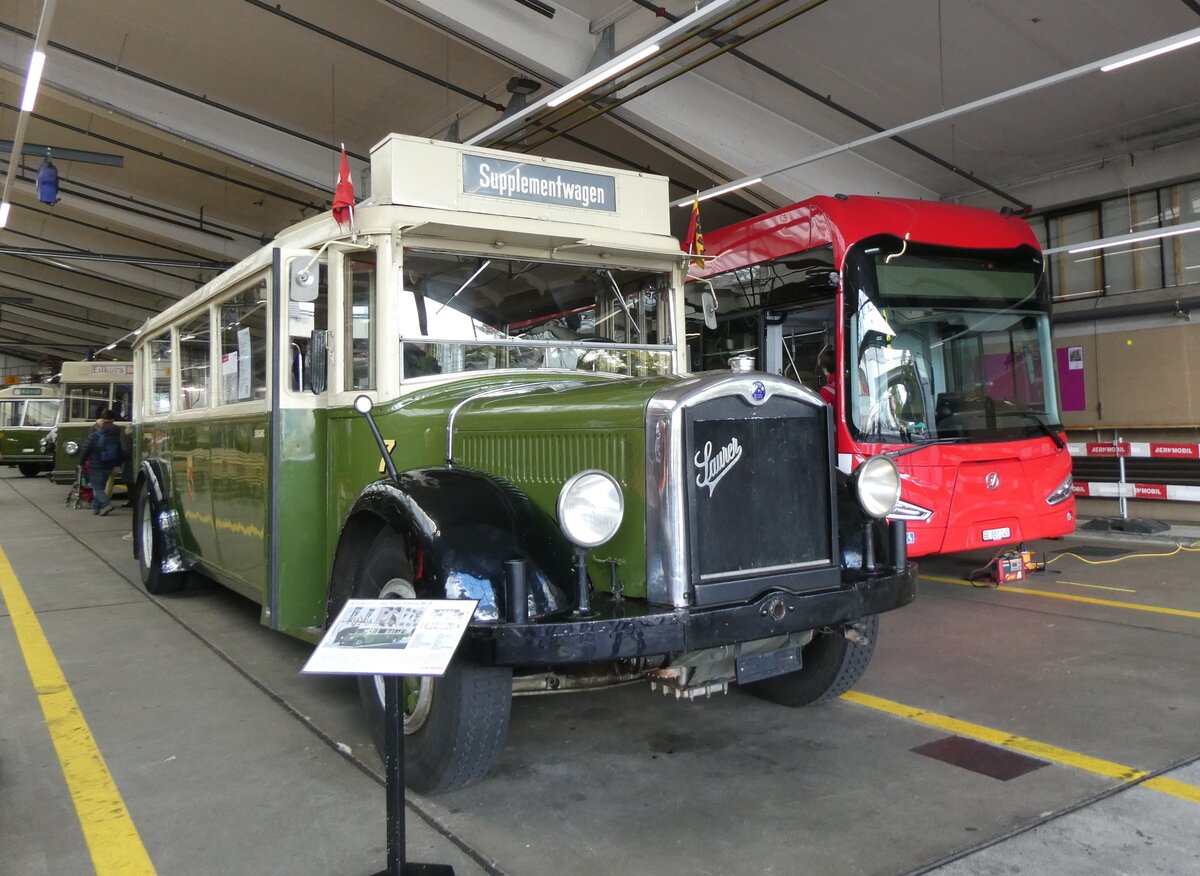 (266'965) - SVB Bern (Bernmobil historique) - Nr. 7 - Saurer/R&Str. am 14. September 2024 in Bern, Garage Europaplatz