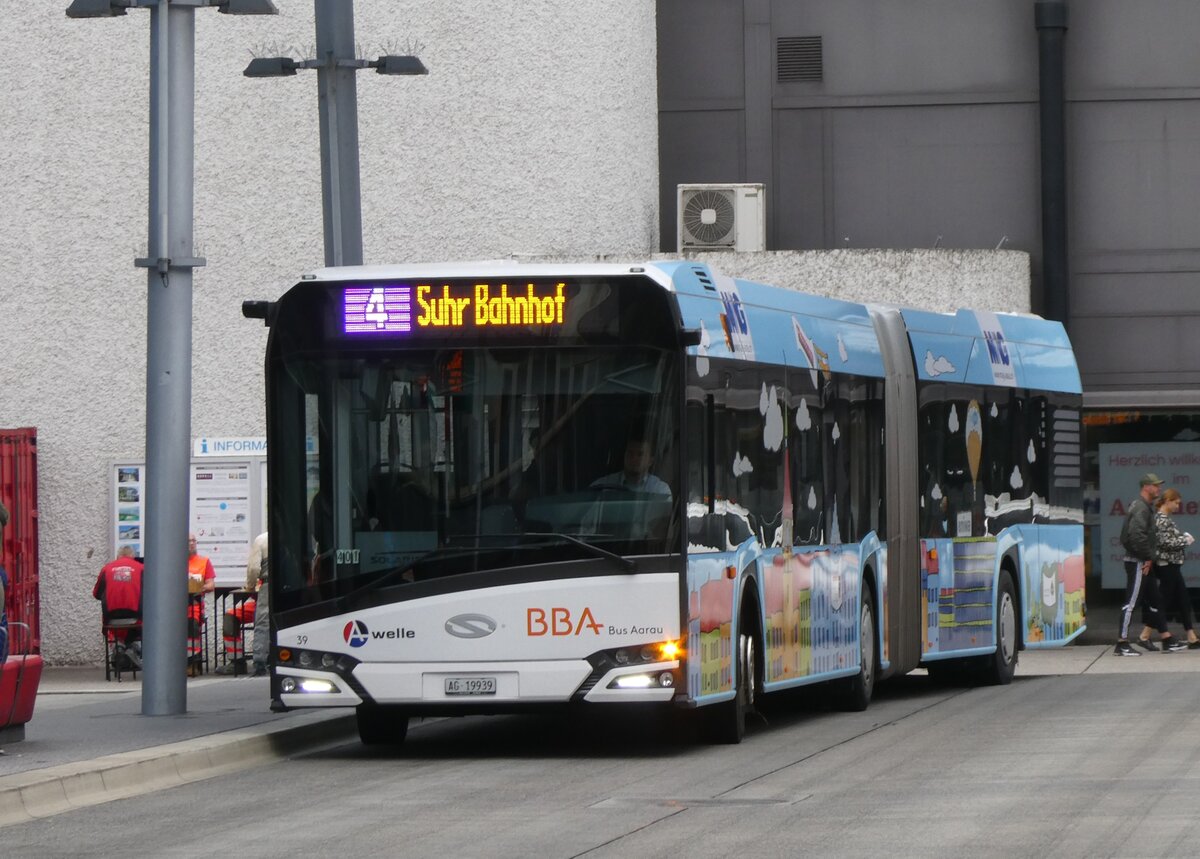 (267'669) - BBA Aarau - Nr. 39/AG 19'939 - Solaris am 3. Oktober 2024 beim Bahnhof Aarau