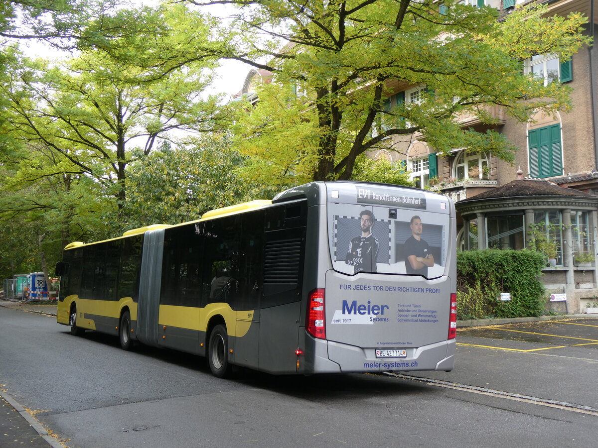 (267'940) - STI Thun - Nr. 714/BE 427'714 - Mercedes am 11. Oktober 2024 beim Bahnhof Thun (Kante X)