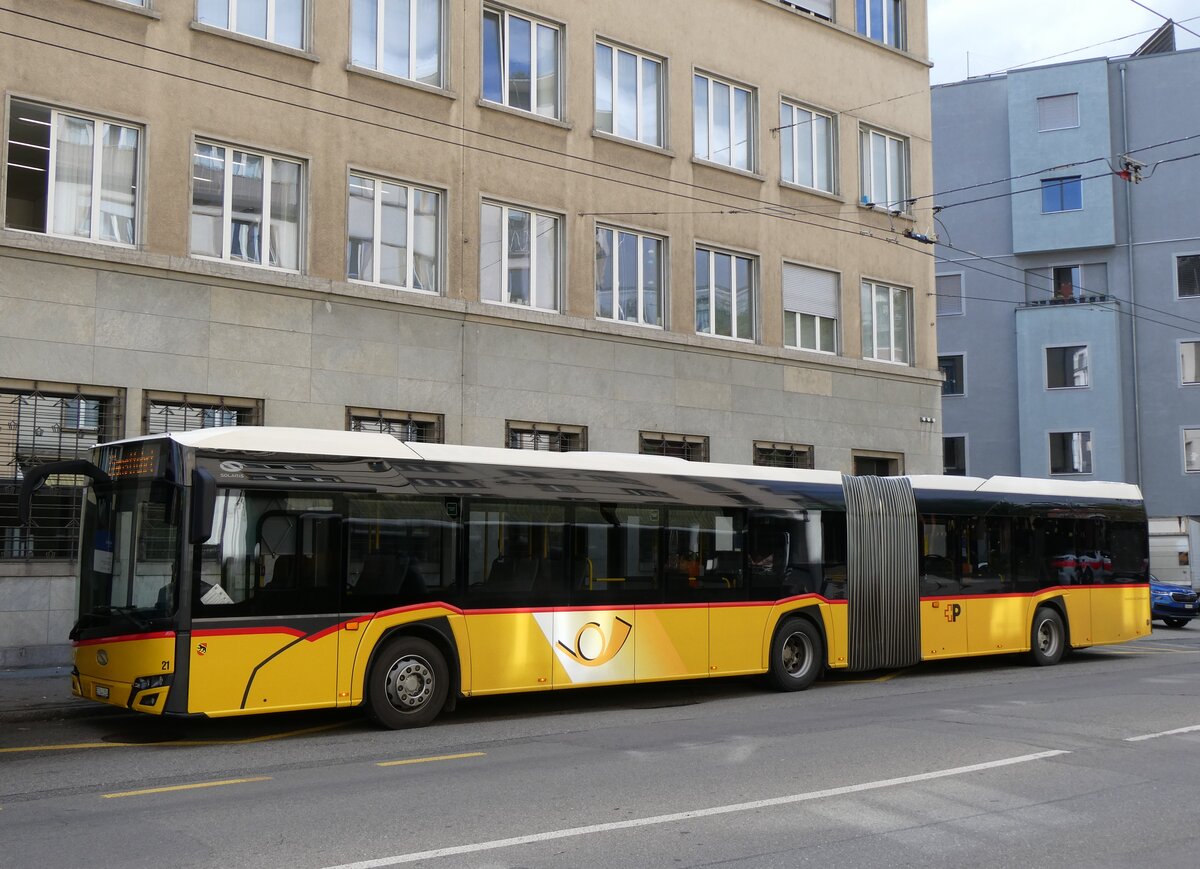 (267'976) - Steiner, Ortschwaben - Nr. 21/BE 344'334/PID 11'206 - Solaris am 11. Oktober 2024 beim Bahnhof Biel