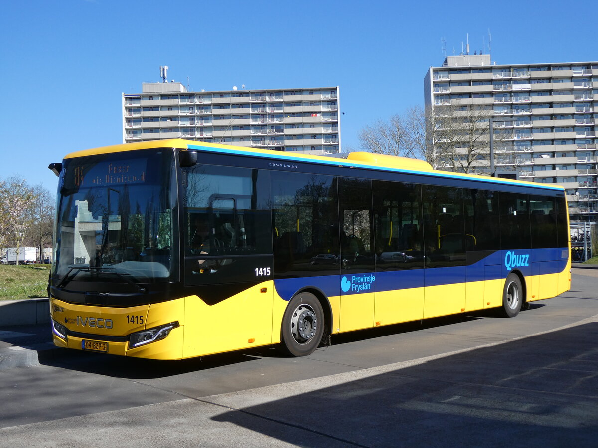 (273'617) - Qbuzz, Groningen - Nr. 1415/04-BZP-2 - Iveco am 5. April 2025 in Drachten, Transferium Oost