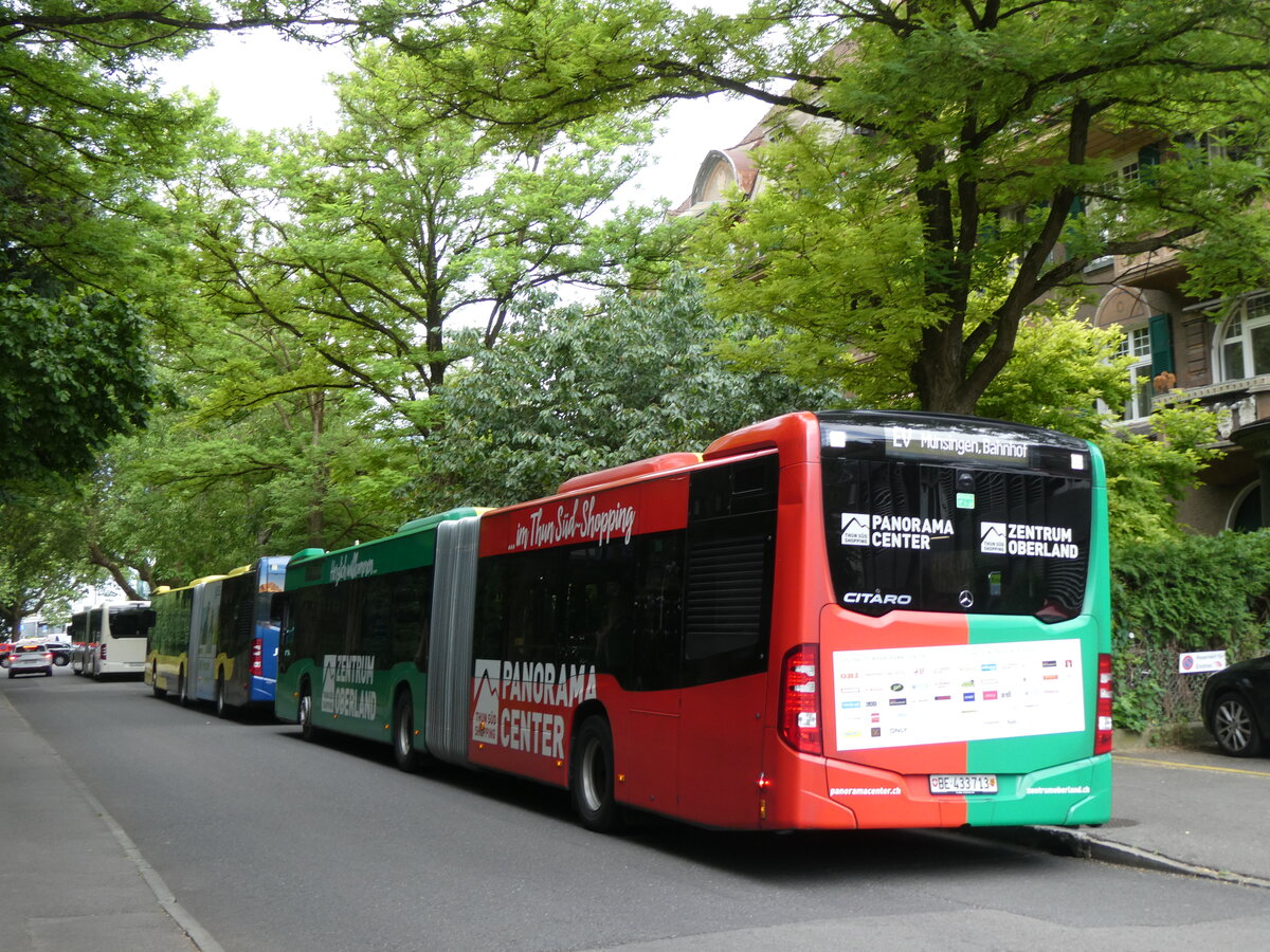 (277'222) - STI Thun - Nr. 713/BE 433'713 - Mercedes am 23. Juni 2025 beim Bahnhof Thun (Kante X)