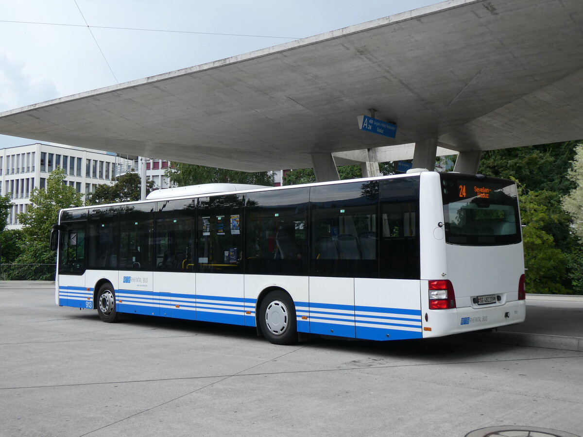 (277'247) - RTB Altsttten - Nr. 913/SG 482'209 - MAN (ex StadtBUS, Frauenfeld Nr. 913; ex RTB Altsttten Nr. 913; ex PostBus/A BD 15'336) am 26. Juni 2025 beim Bahnhof Buchs