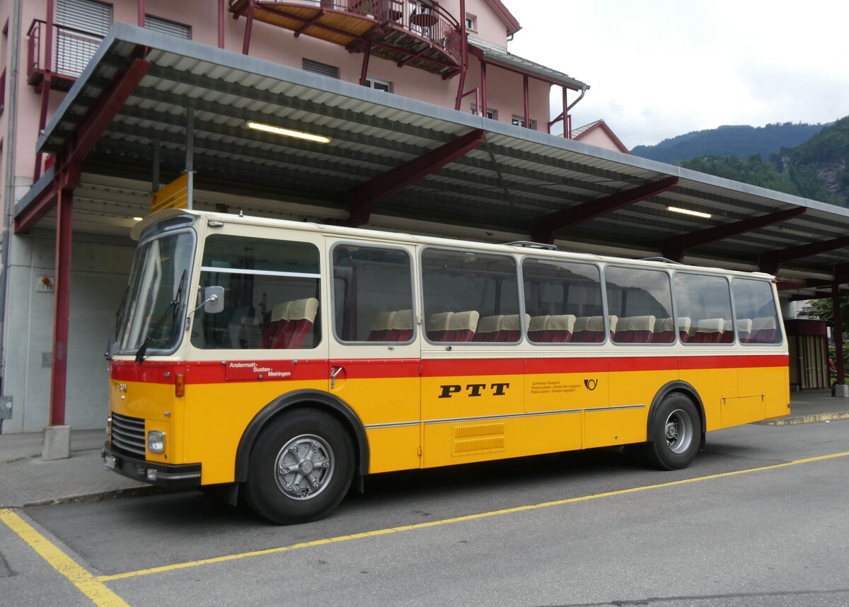 (277'471) - Lambach, Gommiswald - NW 24'301 - FBW/Eggli (ex Tanner+Lambach, Reigoldswil; ex Lambach, Rieden; ex Meier, Grt; ex AVG Grindelwald Nr. 13; ex P 24'182) am 1. Juli 2025 in Meiringen, Postautostation