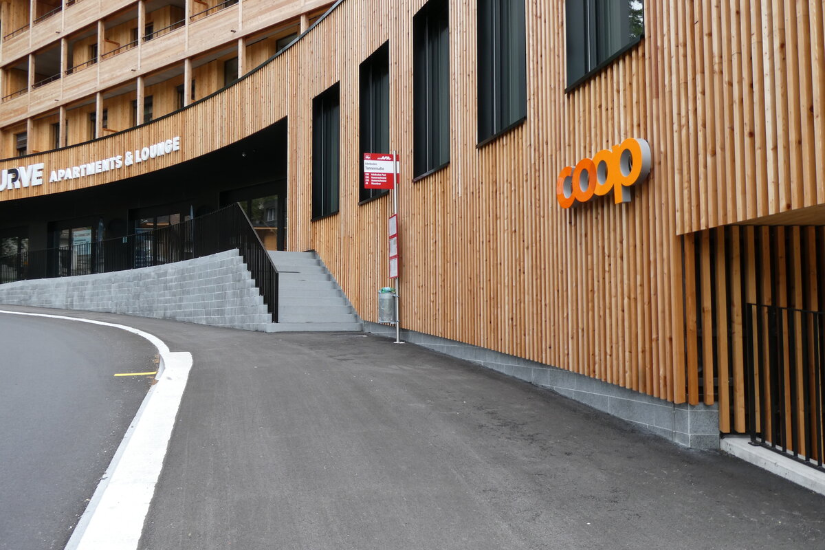 (278'137) - Neue AFA-Haltestelle am 27. Juli 2025 in Adelboden, Tannermatte