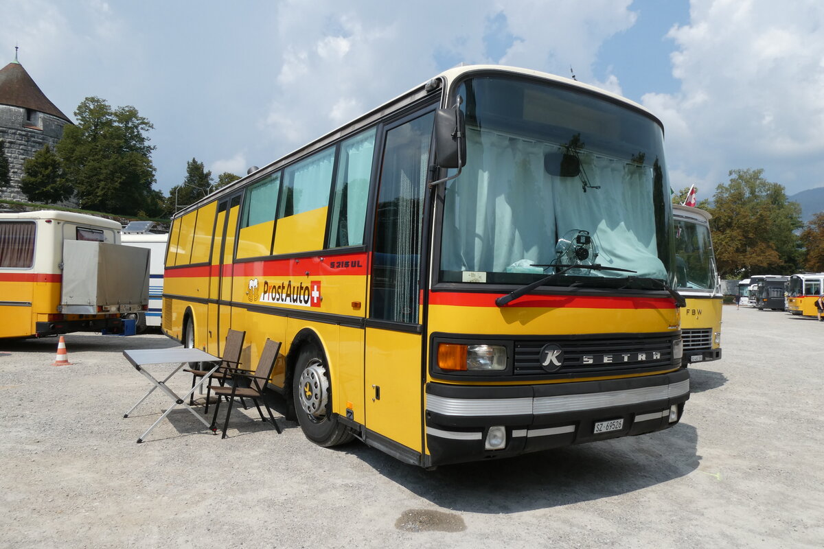 (278'997) - Schenk, Alpthal - SZ 69'526 - Setra (ex Vgeli, Hettenschwil; ex Rosy Viaggi, Stabio; ex AutoPostale Ticino Nr. 516/PID 2979; ex P 25'069) am 16. August 2025 in Solothurn, Baseltor