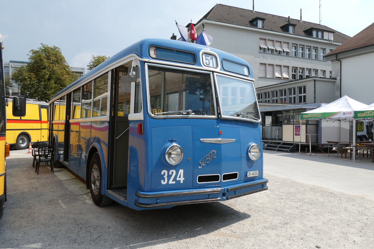 (279'014) - VBZ Zrich (TMZ) - Nr. 324/ZH 66'324 - FBW/Tscher (ex Privat; ex VBZ Zrich Nr. 324) am 16. August 2025 in Solothurn, Baseltor