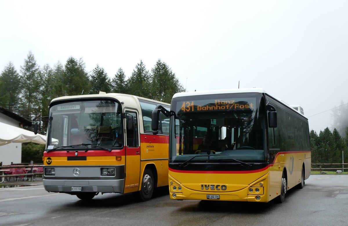 (280'156) - PostAuto Graubnden - GR 102'306/PID 12'012 - Iveco (ex Nr. 6) am 9. September 2025 in Vals, Zervreila